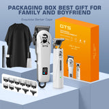 GTSPro Hair Clippers for Men, Clippers and Trimmers Set, Barber Clippers, Electric Hair Trimmer with Box, Gifts for Men White