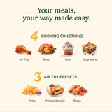 Cuisinart Dual Basket Air Fryer, 2-4.25 QT Baskets, Total 8.5 QT, 4 Functions Air Fry, Roast, Bake and Keep Warm, Features Sync Finish and Sync Settings, Toss Reminder, Auto Warm Mode and Auto-Pause