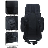 Nayubo 80L Hiking Backpack Camping Travel Daypack Waterproof Adjustable Extra Large Backpack Climbing Trekking Outdoor Sport Bag Molle Rucksack for Men Women (Black)