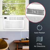 Amana 18,000 BTU Window Air Conditioner, 230V, Window AC for Rooms up to 1,000 Sq.Ft with Remote Control, 24H Timer, 3-Speeds, Auto-Restart, and Digital Display, White
