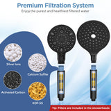 MakeFit Dual Filtered Rain Shower Head Combo, High Pressure Handheld Shower Head with Adjustable Bar - Rainfall Shower Head And Showerhead with Filter for Hard Water - Removes Chlorine