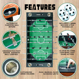 Freetime Fun Foosball Table 56" Pro Tournament Premium Table for Game Room, Easy Assembly Soccer Foosball Table Durable & Stylish with Quick Spin Handles