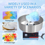 OUKIDR Cotton Candy Machine Commercial, 1050W Electric Cotton Candy Maker with Stainless Steel Bowl and Sugar Scoop, Candy Floss Maker for Kids Birthday, Family Party, Festival, Blue