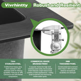 30 Inch Drop in Kitchen Sink, Nano Coating Stainless Steel Topmount Sinks 18 Gauge Modern(Black, 30"x18")