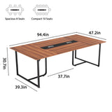 8FT Conference Table,94.4 L x 47.2 W x30.7 H Meeting Seminar Table with Grommet