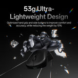 Rapoo VT3 MAX Gen-2 Wireless Gaming Mouse, True 8K Wireless Polling Rate, 53g Lightweight, Up to 750 Hr Battery, Nordic nRF54L15 MCU, 120-Million Optical Switch, 10 Programmable Buttons, Macro Enabled