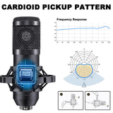 Podcast Equipment Bundle for 2, V8s Voice Changer with BM-800 Podcast Microphone Bundle - Studio Condenser Microphone Perfect for Podcasting, Recording, Singing, Streaming and Gaming sktome