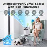 Airdog X1+ Air Purifier for Home,TPA Technology Up to 20X More Effective than HEPA,Portable Air Cleaner for RV with 3 Modes, App Control for Allergens, Pollutants, Smoke, Dust