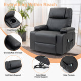 BRTHORY Leather Power Lift Recliner Chair for Elderly, with Massage & Heat