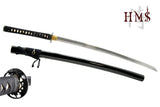 Hand Forged 1095 Bamboo Katana, Visible Hamon Full Tang Sword