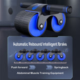 GELETE AB Wheel Roller with Automatic Rebound Assistance and Resistance Springs Perfect Home Gym Equipment for Men Women Abdominal Exercise Abdominal Fitness (Blue) GELETE