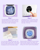 16L Portable Washing Machine, Large Capacity Compact Laundry Machine of Underwear, Baby Clothes, Socks, 3 Cleaning Modes Suitable for Small Clothes, Foldable Design for Hotel, Home,Apartment,Campain ﻿