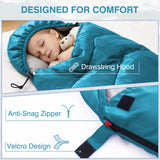 Flantree Sleeping Bag 4 Seasons Adults & Kids for Camping Hiking Trips Warm Cool Weather,Lightweight and Waterproof with Compression Bag,Indoors Outdoors Activities
