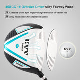 Women’s Complete Golf Clubs Package Set Includes Driver, Fairway, Hybrid | Right Handed KVV