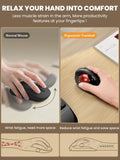 Wireless Trackball Mouse, Adjustable Angle, Rechargeable, Backlit-Red Ball