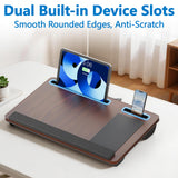 VUMBRX Lap Desk with Cushion, Fits 17in Laptop Tray Wrist Rest Mouse Pad