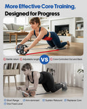 VINSGUIR Ab Roller Wheel for Beginners to Pros, Ab Roller with Adjustable & Detachable Resistance Band, Abs & Core Workout Equipment for Home Gym, Abdominal Wheel with Exercise Guide and Knee Pad, Men Women