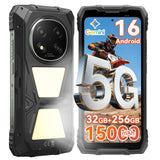 Blackview Rock 2 Pro 5G Rugged Phone Android 16, 15000mAh/33W Dual 400LM Camping Light, 32GB+256GB/2TB Rugged Smartphone Unlocked Gemini AI, 16MP+13MP 6.78" 2.4K 120Hz Glove Mode/NFC