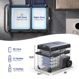 BODEGA BODEGACOOLER 12V Portable Refrigerator,48 Quart(45L) Car Fridge,RV Car Refrigerator,Portable Fridge Freezer (2 Doors)