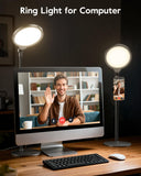 2 Packs Desk Ring Light with Stand for Video Conference