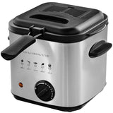 Electric Deep Fryer 1.5 Liter Capacity, Lid with Viewing Window, Removable Frying Basket, Adjustable Temperature OVENTE