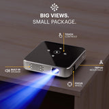 Kodak Ultra Mini Rechargeable Pocket Projector – DLP Pico Black Projector 100” Display, HDMI/USB/Micro SD, Built-in Speaker & Carrying Case