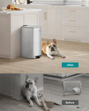 Kitchen Trash Can, 8-Gallon (30 L) Trash Bin, Stainless Steel Garbage Can