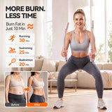 LunaHush Cordless Ropeless Battle Ropes for Home Gym, 3 Adjustable Resistance, Heavy Duty Strength Training Equipment for HIIT, Full Body Workout, Men & Women, Pink