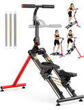 YOLEO Adjustable Resistance Stair Steppers for Exercise at Home, Folding Cardio Stairmaster with 3 Workout Modes & Oversized Pedal,90% Pre-Assembled Stair Climber with Handlebar for Full Body Workout