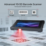 Arrvel Rugged Tablet with Barcode Scanner I17J, 10.1" Windows 11 Pro w/Honeywell N4680 Scan Engine, 1D/2D QR Inventory Scanner, 8GB+128GB Industrial Tablet and Charging Cradle for WMS ERP Retail, IP65