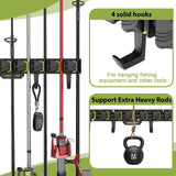 Vertical Fishing Rod Holders, Wall Mounted Fishing Rod Rack, Fishing Pole Holder Holds Up to 8 Rods or Combos, Fishing Rod Holders for Garage with 4 Hooks, Fits Most Rods of Diameter 3-24mm(2Pack)
