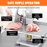 EKway Commercial Electric Meat Saw, 750W Bone Saw For Butchering,110V Meat Bandsaw, Bone Cutting Machine with 2 Saw Blades,0.39-4.3 Cutting Thickness,Sawing for Chicken Fish Chops Bone Trotter Beef