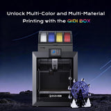QIDI Q2C Combo Multi-Color 3D Printer, 370℃ Bimetal Hotend Unlock PPS-CF
