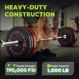HANDBODE Squat Rack, 7ft Barbell, Weight Bench, Weight Plates Set 210 lb, Home Gym Equipment, Silver
