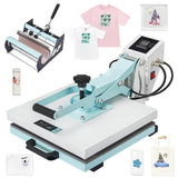 2-in-1 Heat Press, 15x15 Industrial Digital Sublimation Machine for T-Shirts