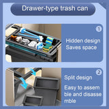 Pull-Out Waste Separation Trash Can, Hidden Drawer Recycling System with Removable Bins for Efficient Garbage Sorting & Organized Waste Management - Space-Saving Design for Home & Office