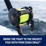 PENN 1292938 Squall Lever Drag 2-Speed Trolling Fishing Reel, 890/50, black, IGFA50, SQL50VSW