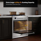 Empava 36″ Professional Gas Range with 18K BTU Triple-Ring Power Burner
