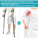 Antdvao Forearm Crutches Pair, Folding Forearm Crutches Adults Lightweight Adjustable, with Rubber Handles, Comfortable Grip and Wear-Resistant