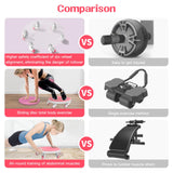Tasidingster 6 Caster Ab Roller, Ab Exercise Equipment with Knee Pads, Ab Roller Wheel for Core Exercise, Abdominal Strength Training for Home Gym, 360° Silent Ab Workout Equipment (pink)