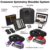 Crossover Symmetry Shoulder System Includes Two Sets of Resistance Bands Attachments Training Guide Exercise Chart Online Workouts for Home Fitness Rehab Rotator Cuff Exercises (Athletic, Wall Mounts)