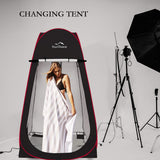 Your Choice 3.9x3.9x6.9FT Pop Up Privacy Tent, Large Portable Camping Changing Room with 2 Storage Pockets & 4 Sandbags, Outdoor Shower & Toilet Shelter for Beach, RV, Camping & Hiking - Black
