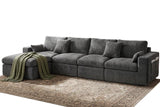 Vellorise 136" Cloud Modular Sectional Sofa with Detachable Seat Cushion