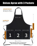 Argstar 12 Pack Unisex Three Pocket Apron, Chef Waitress Aprons for Kitchen Cooking Restaurant BBQ