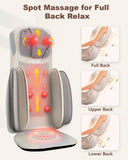 Heycool Shiatsu Back and Neck Massager with Heat, Upgraded Massage Chiar Pad with Compression, Vibration, Chair Seat Massager for Home, Office, Gifts for Men, Women