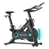 LUXECYCLES Exercise Bike, Adjustable Magnetic Stationary Bike for Home, Indoor Cycling Bike with Low Noise, Heart Rate Handle and LCD Monitor, Cycle Bike with 400lbs Weight Capacity