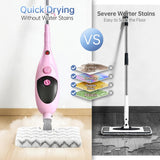 12-in-1 Steam Mop Cleaner, 15-Sec Fast Heat-Up, 1200W Floor Steamer with Double-Sided Pads, Removes 99.99% Stubborn Stains for Hardwood Floors, Marble, Clothes, Windows, Tiles, White