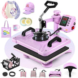 Heat Press, 8 in 1 Tshirt Press Machine 15"x12" 360° Swing Away Digital Industrial Heat Transfer Machine AKEYDIY