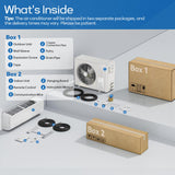 Nexaro 18000BTU Mini Split Air Conditioner Heat Pump, 19 SEER2 Inverter Compressor AC Unit Cools Rooms up to 1250 Sq. Ft, 230V Ductless Split AC with Pre-Charged Condenser & Installation Kit