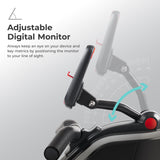 Sunny Health & Fitness Smart Compact Magnetic Rowing Machine with Stainless Steel Slide Rail – Magnetic Resistance Rower for Low-Impact Full-Body Workouts and Users up to 300 LB - SF-RW523043